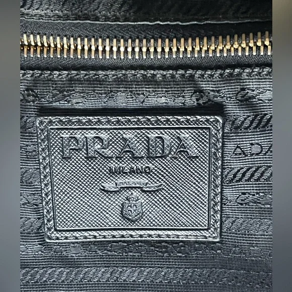 Authenticated Bundle Prada Crossbody Bag Charm & Wallet. Gold Tone Hardware - Picture 11 of 17